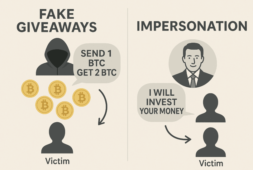Fake Giveaways & Impersonation
