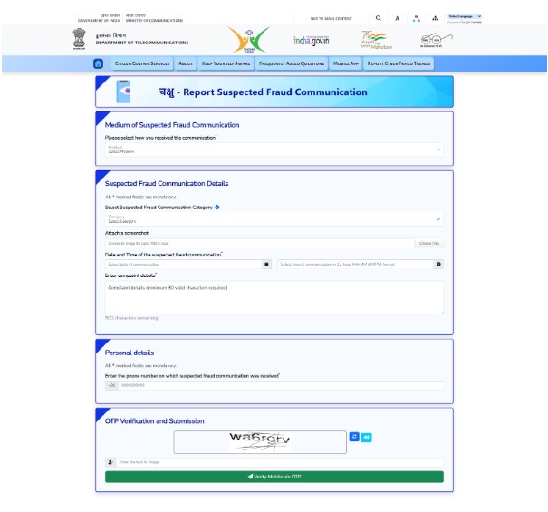 Reporting Number to sanchar sathi Reporting Number to sanchar sathi
